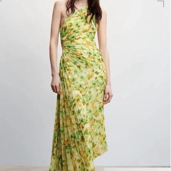 Commense One Shoulder Pleated Maxi Dress - Picture 1 of 2